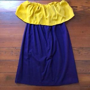Strapless T-shirt dress with Ruffle :)